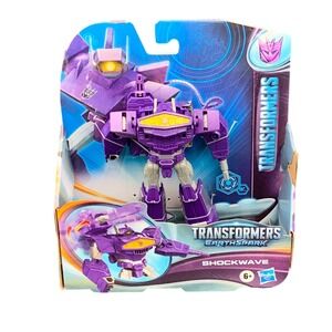 Transformers Earthspark Shockwave Action Figure Purple Yellow 6+ Hasbro Toy